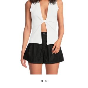 WeWoreWhat Twist white tank